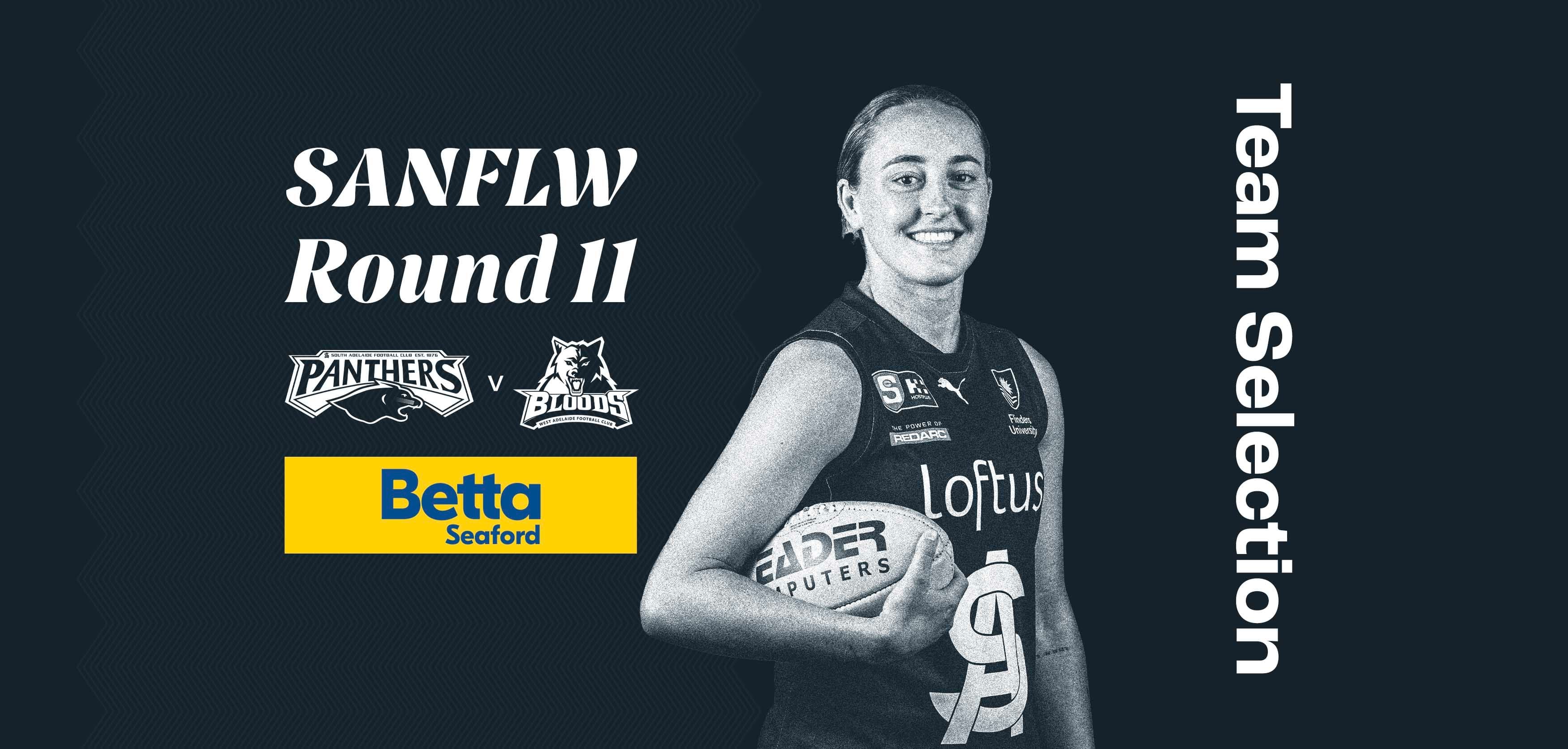 BETTA Team Selection: SANFLW Round 11 v West BETTA Team Selection: SANFLW Round 11 v West